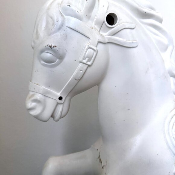Vintage 1960s Wonder Horse Fiberglass Carousel Horse 2ft Ready to Paint DIY - Picture 4 of 15